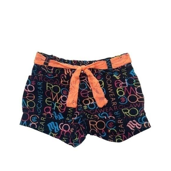 Rocawear Neon Printed Shorts Bloomers Size 12 Months Y2K - Picture 7 of 7